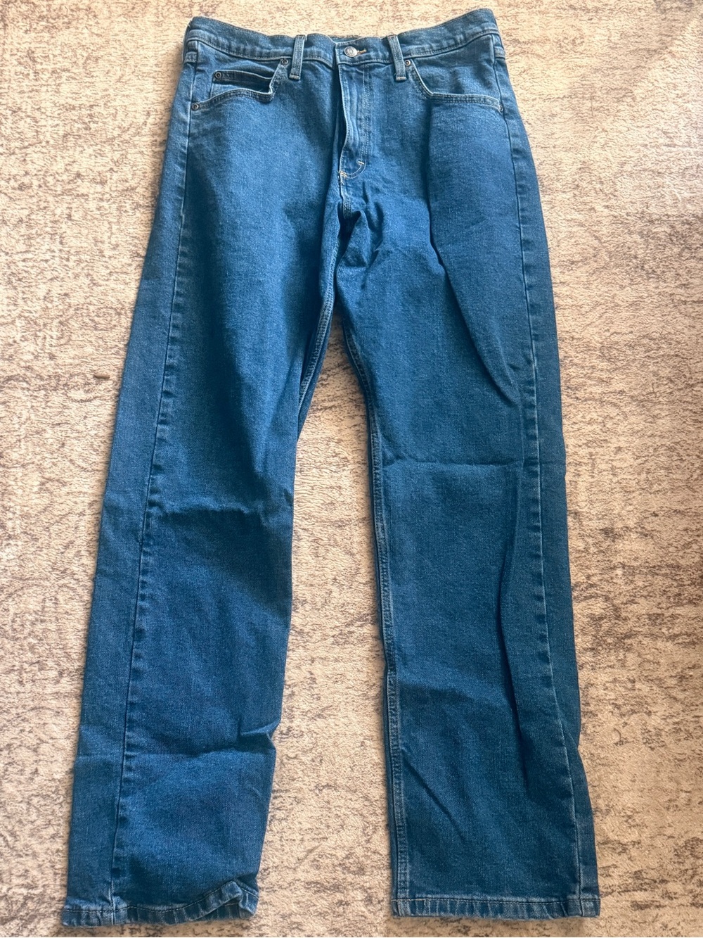 Wrangler Men's Dark Blue Straight Jeans
